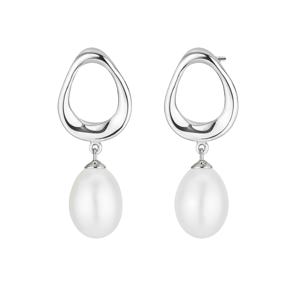 M225 SILVER 925 PEARL EARRINGS 5.8g