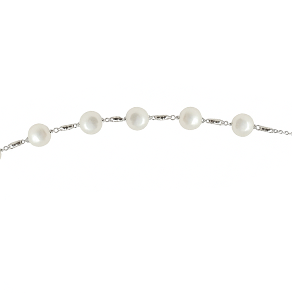M193 SILVER 925 PEARL BRACELET 9g