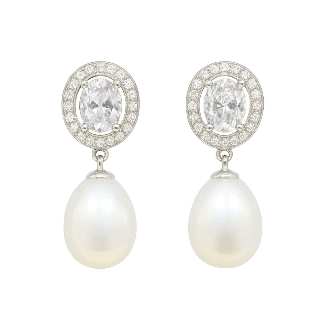 M186 SILVER 925 PEARL EARRINGS 5g