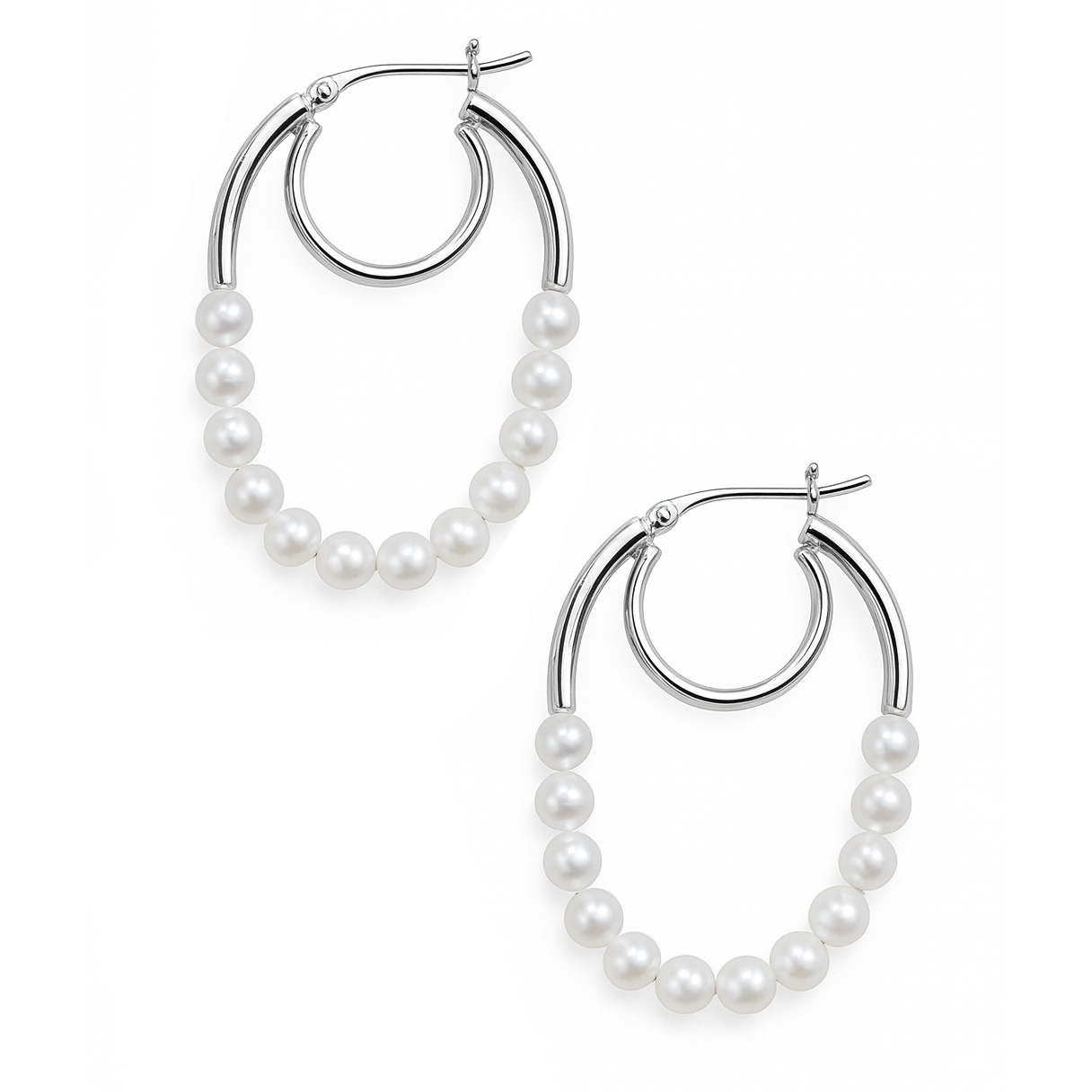 M216 SILVER 925 PEARL EARRINGS 4.5g