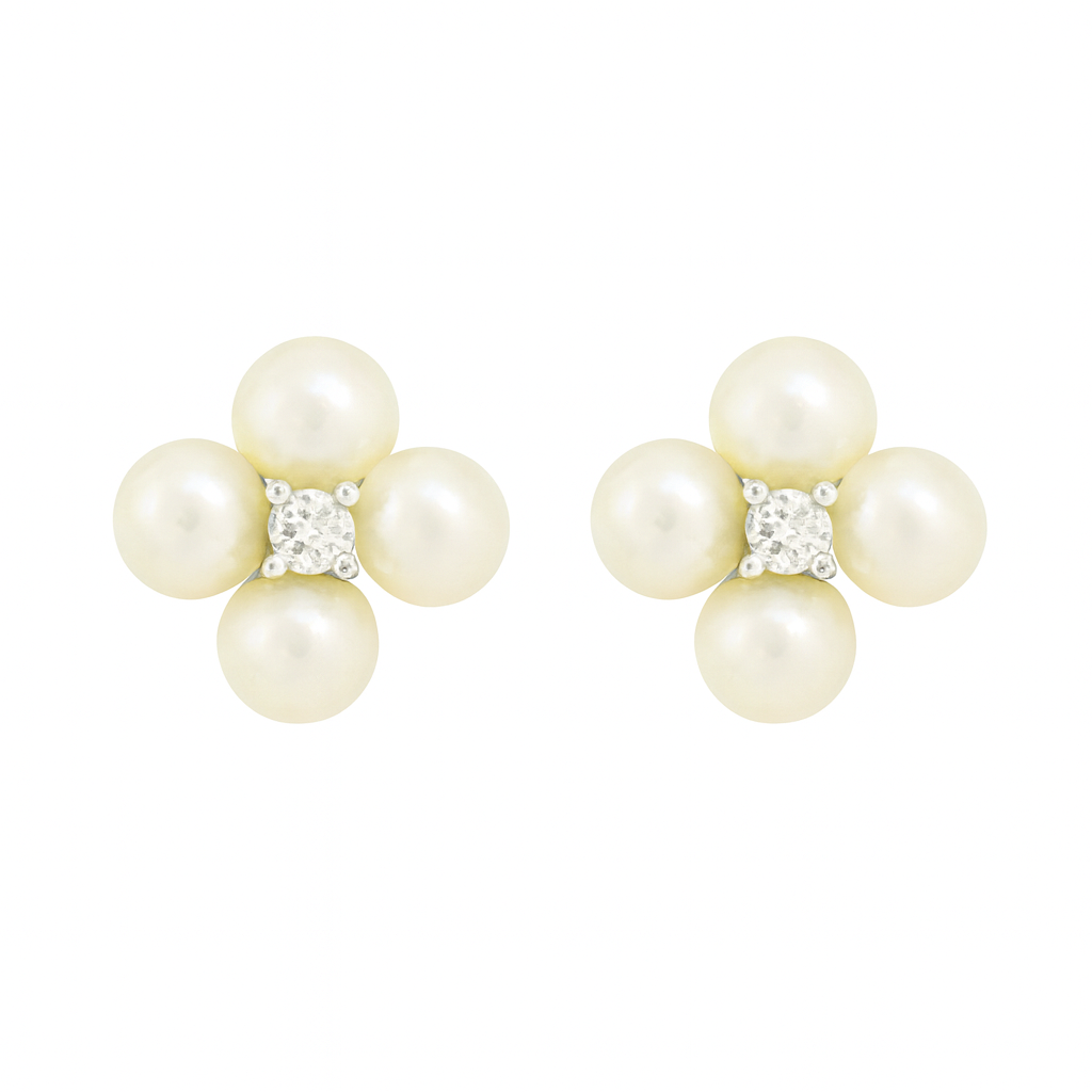 M092 SILVER 925 PEARL EARRINGS 1.6g