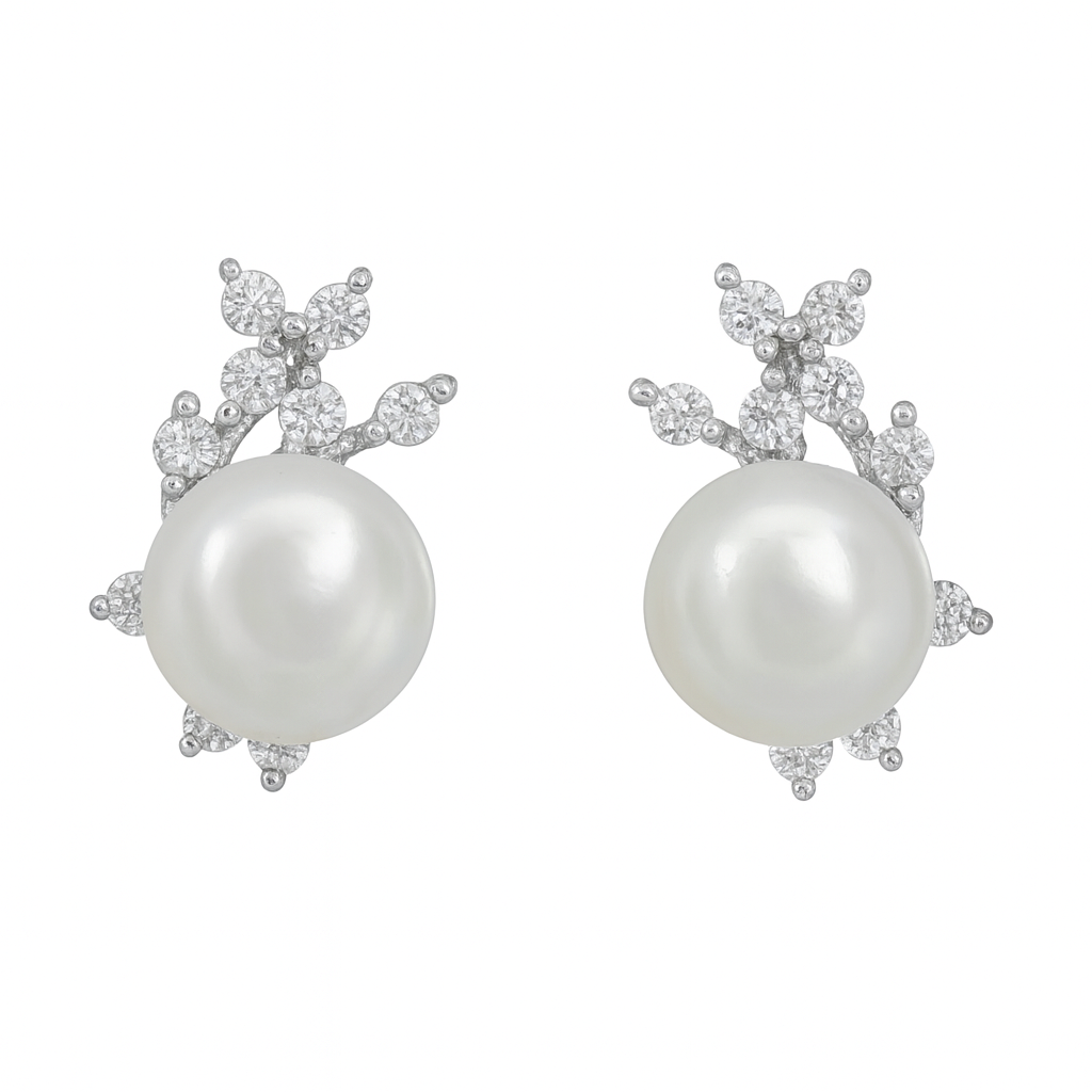 M187 SILVER 925 PEARL EARRINGS 3.5g