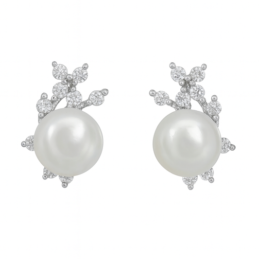 M187 SILVER 925 PEARL EARRINGS 3.5g