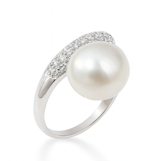 M205 SILVER 925 PEARL RING 3.8g