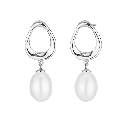 M225 SILVER 925 PEARL EARRINGS 5.8g
