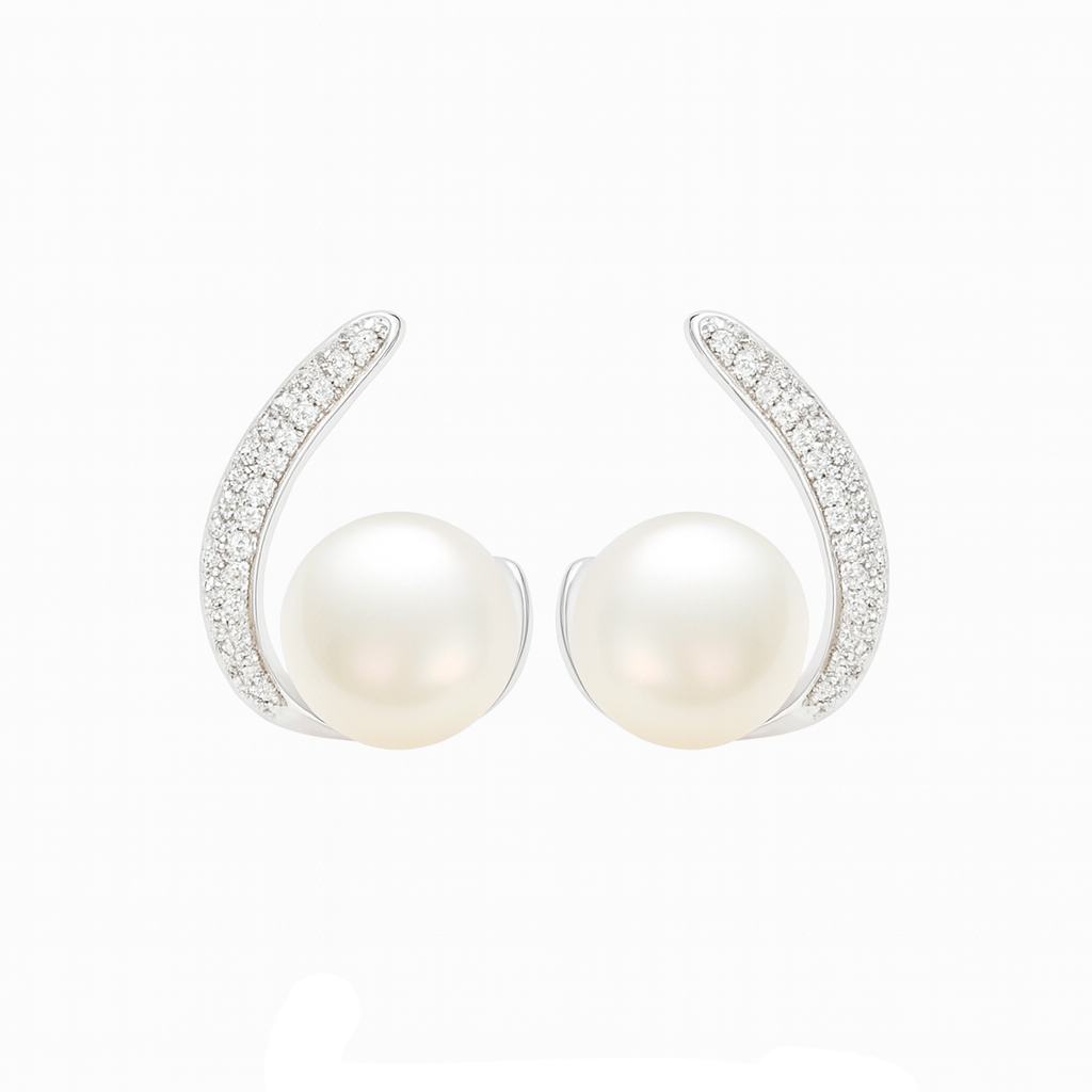 M214 SILVER 925 PEARL EARRINGS 5g