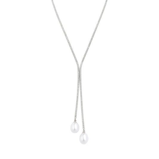 M087 SILVER 925 PEARL NECKLACE 13g