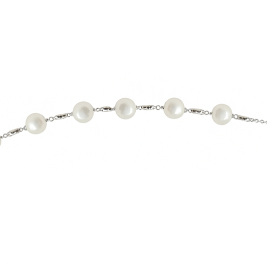 M193 SILVER 925 PEARL BRACELET 9g