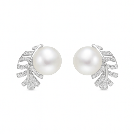 M192 SILVER 925 PEARL EARRINGS 2.8g