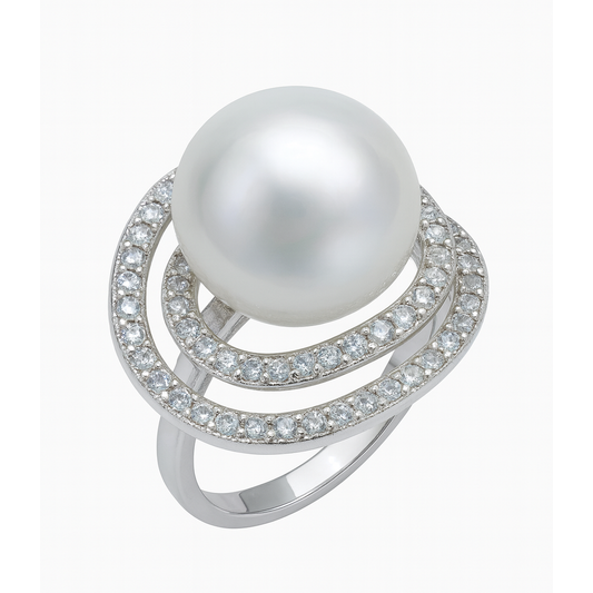 M142 SILVER 925 PEARL RING 6g