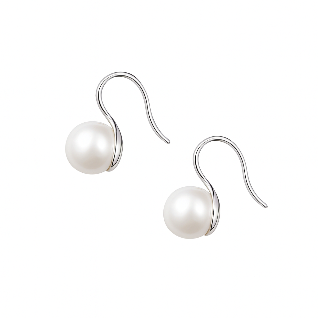 M221 SILVER 925 PEARL EARRINGS 2.8g