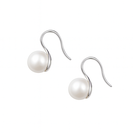 M221 SILVER 925 PEARL EARRINGS 2.8g