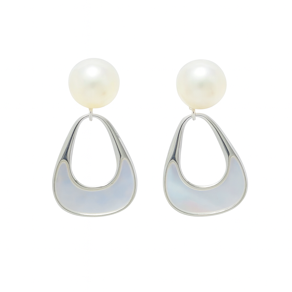 M199 SILVER 925 PEARL EARRINGS 3.2g