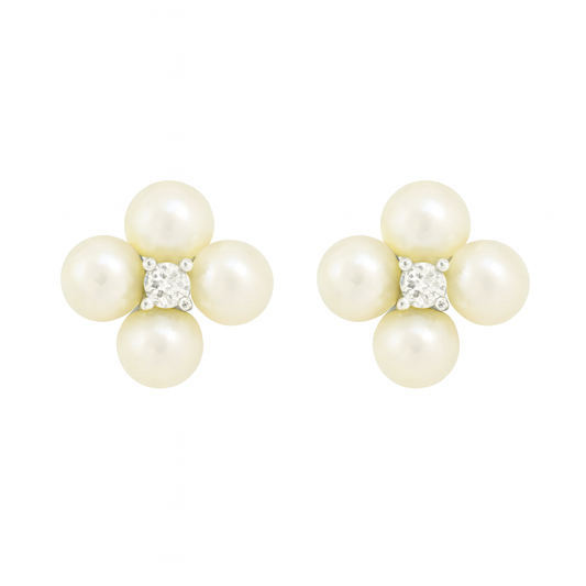 M092 SILVER 925 PEARL EARRINGS 1.6g